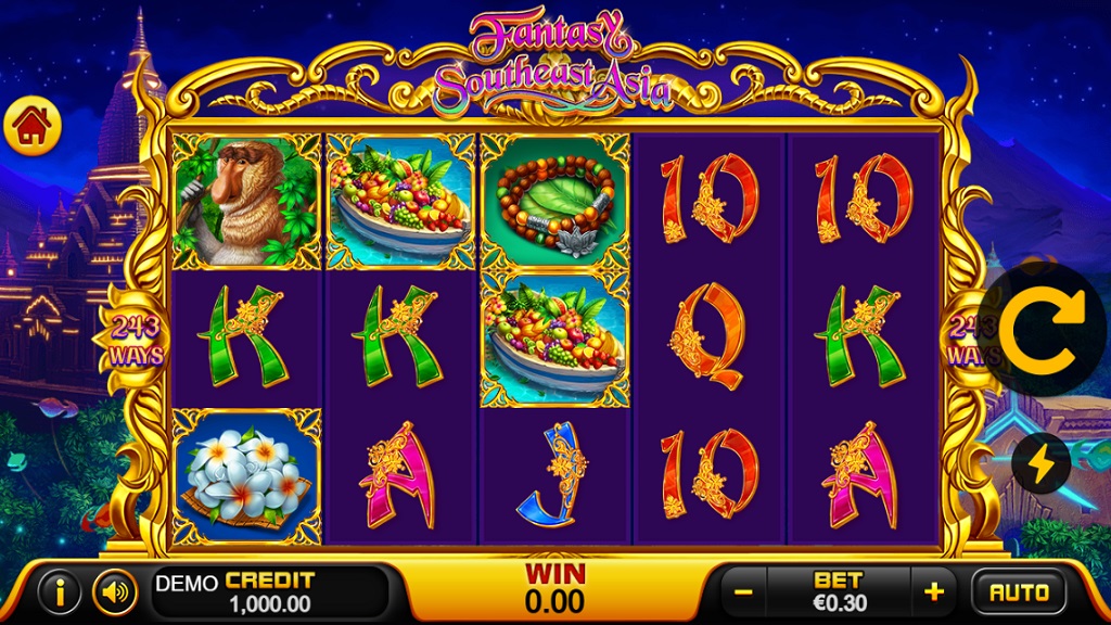 Screenshot of Fantasy Southeast Asia slot from Playstar