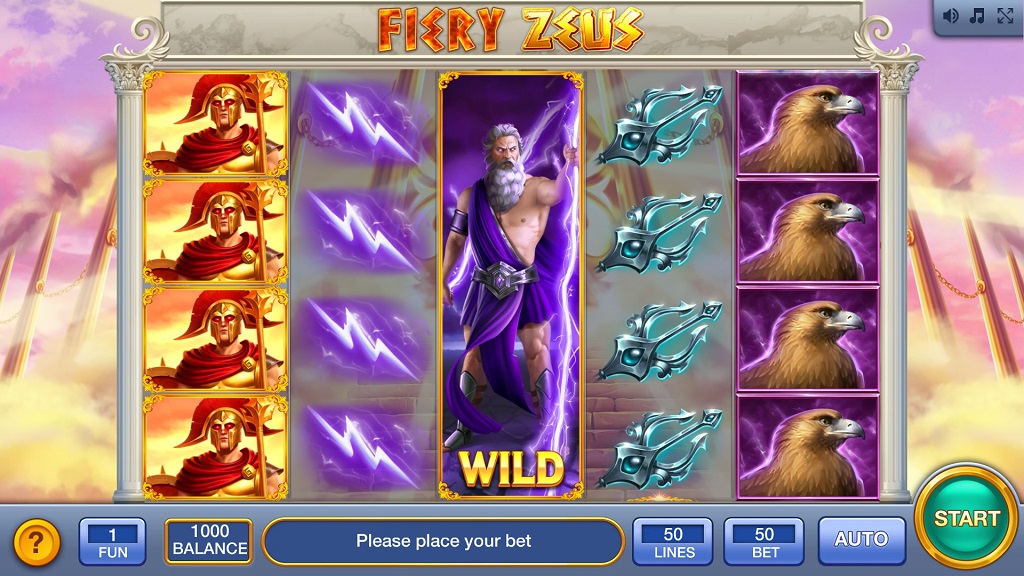 Screenshot of Fiery Zeus slot from InBet