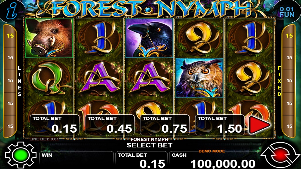 Screenshot of Forest Nymph slot from CT Interactive