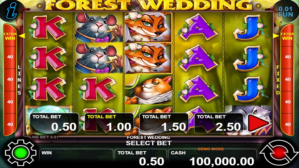 Screenshot of Forest Wedding slot from CT Interactive