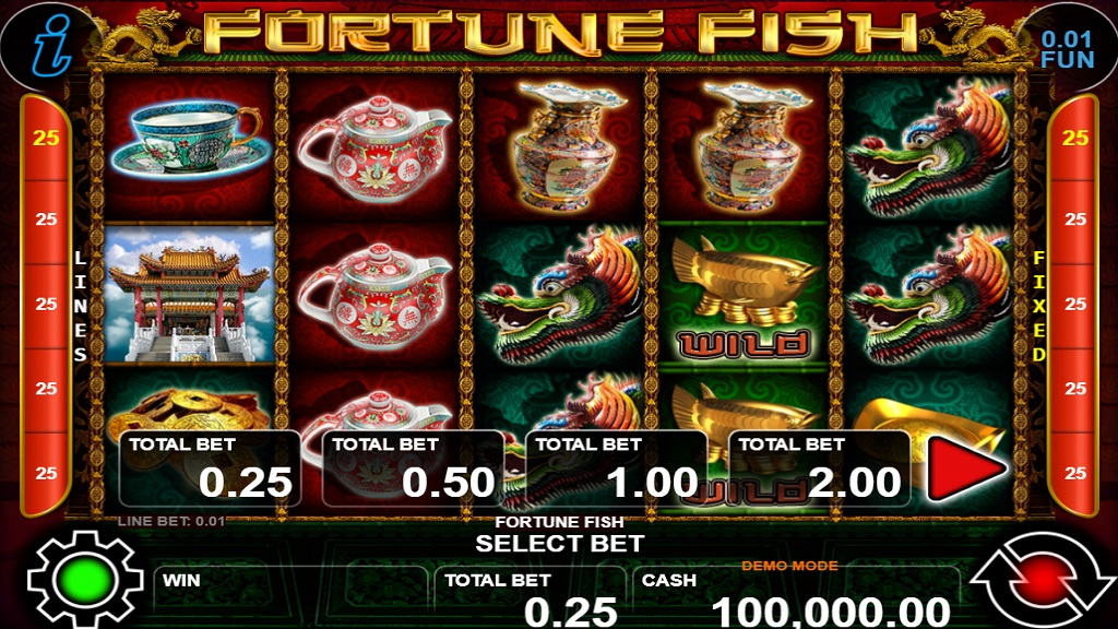 Screenshot of Fortune Fish slot from CT Interactive