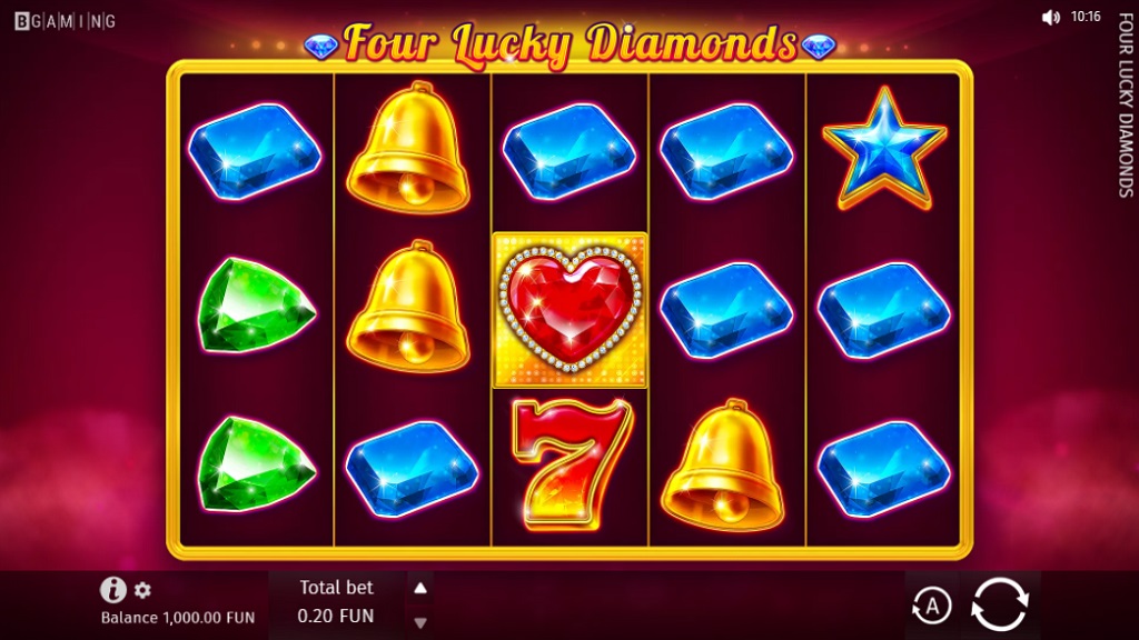 Screenshot of Four Lucky Diamonds slot from BGaming