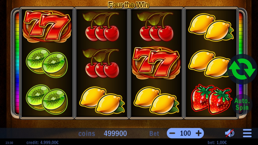 Screenshot of Four the Win slot from Swintt