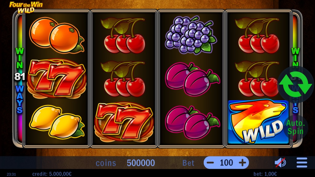 Screenshot of Four the Win Wild slot from Swintt