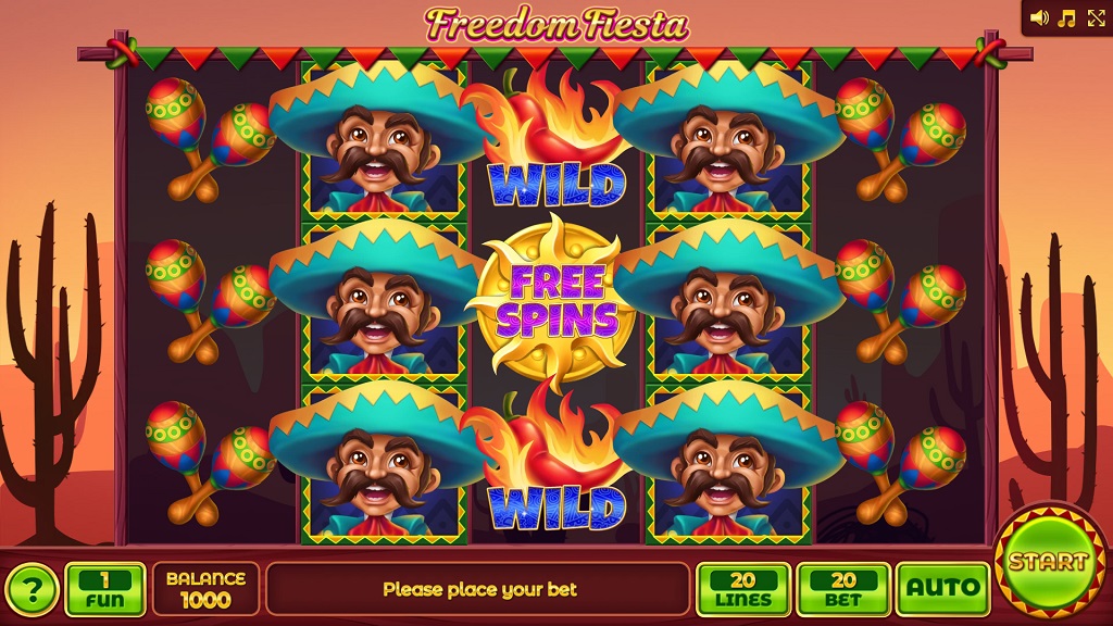 Screenshot of Freedom Fiesta slot from InBet