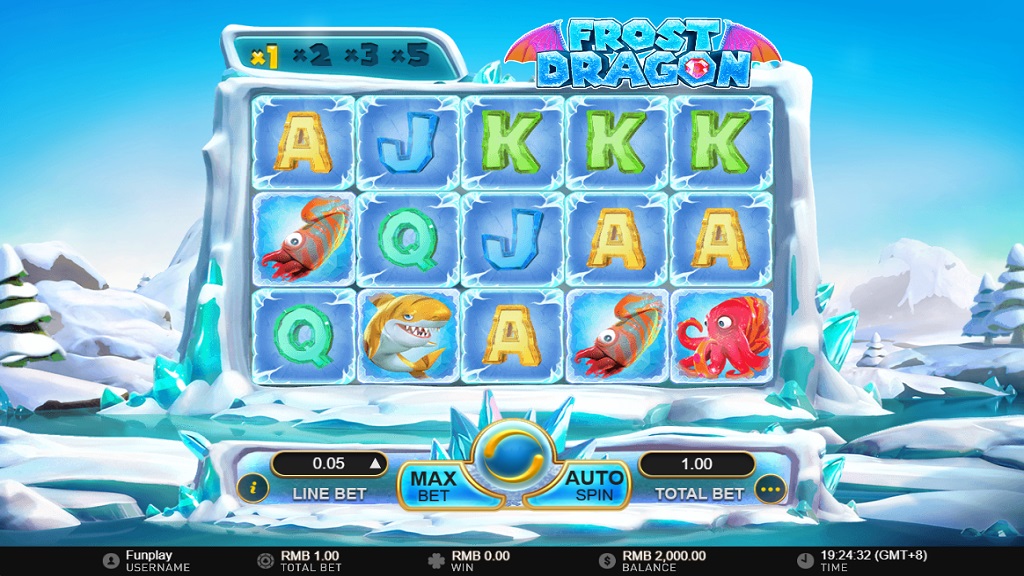 Screenshot of Frost Dragon slot from GamePlay