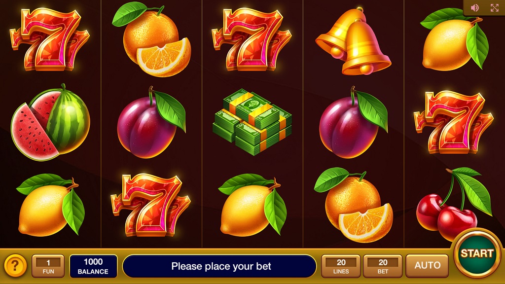 Screenshot of Fruit Bank slot from InBet