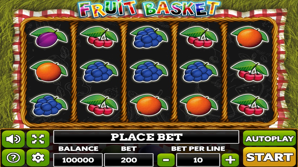 Screenshot of Fruit Basket slot from PlayPearls