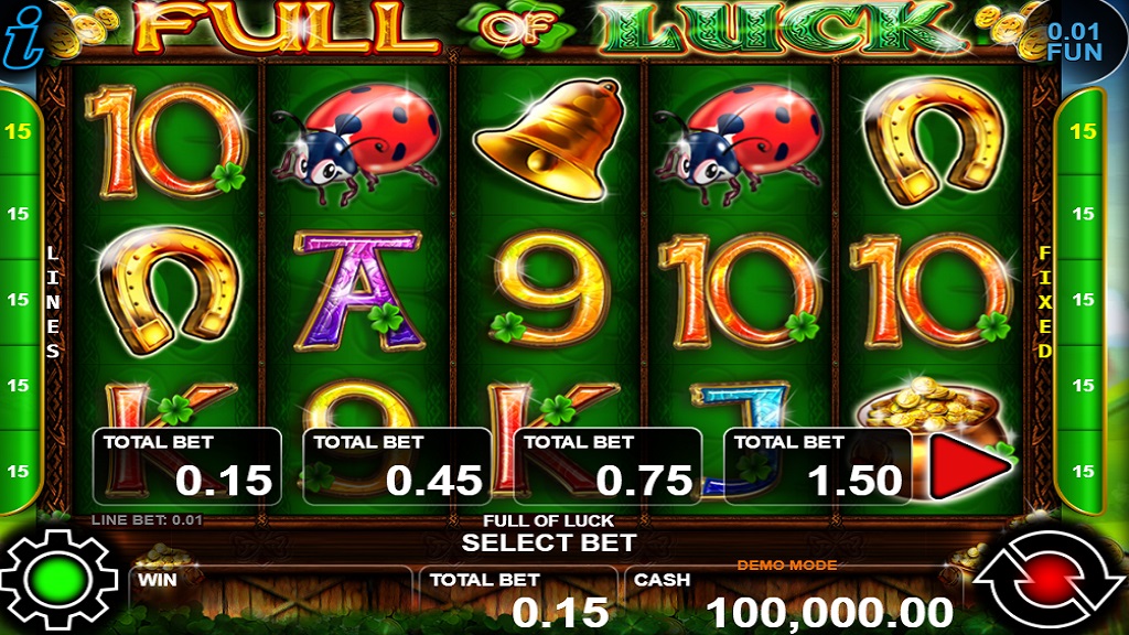 Screenshot of Full Of Luck slot from CT Interactive