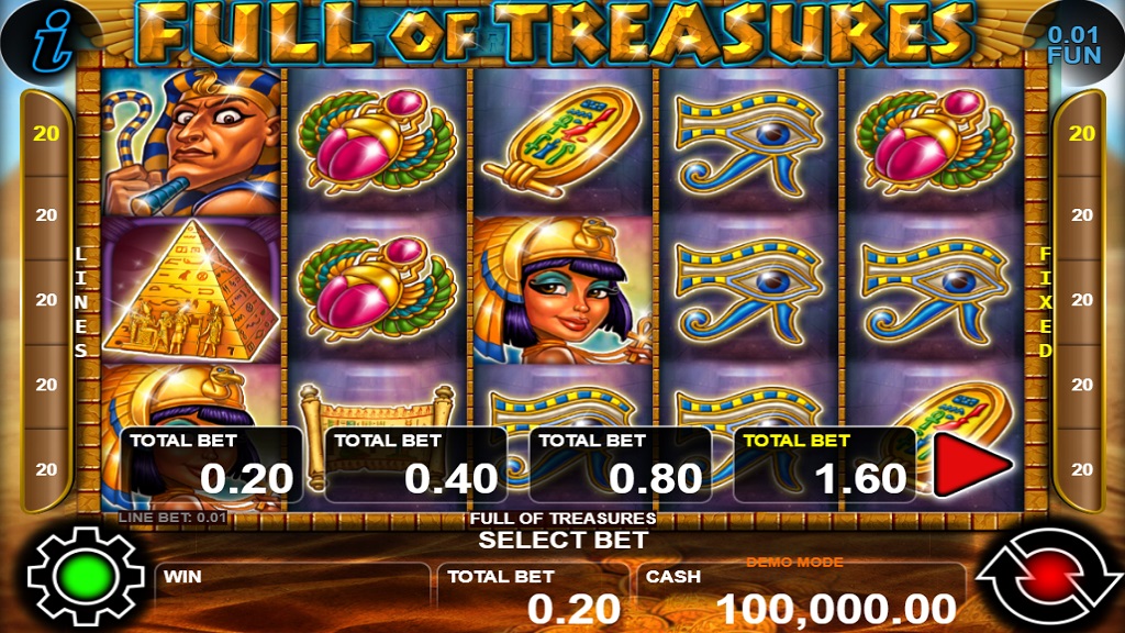 Screenshot of Full Of Treasures slot from CT Interactive