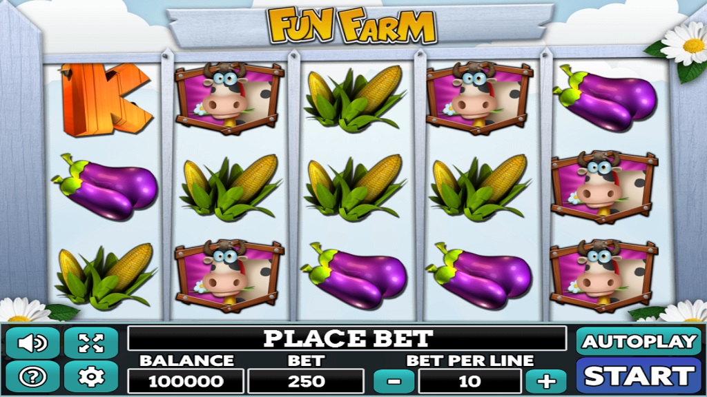 Screenshot of Fun Farm slot from PlayPearls