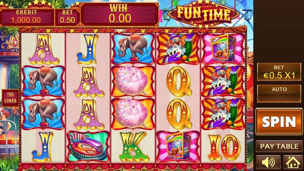 Screenshot of Fun Time slot from Playstar