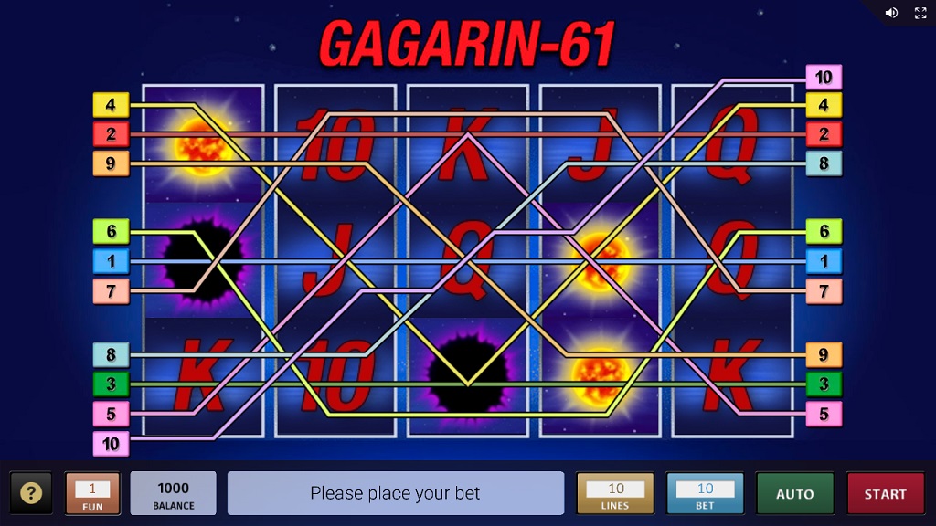Screenshot of Gagarin-61 slot from InBet