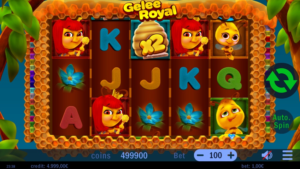 Screenshot of Gelee Royal slot from Swintt