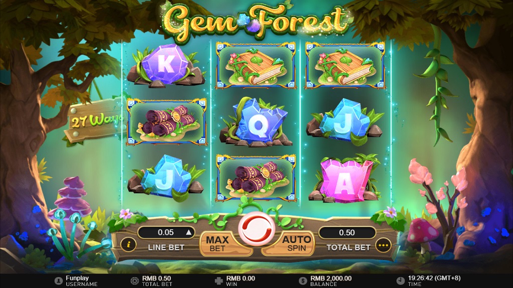 Screenshot of Gem Forest slot from GamePlay