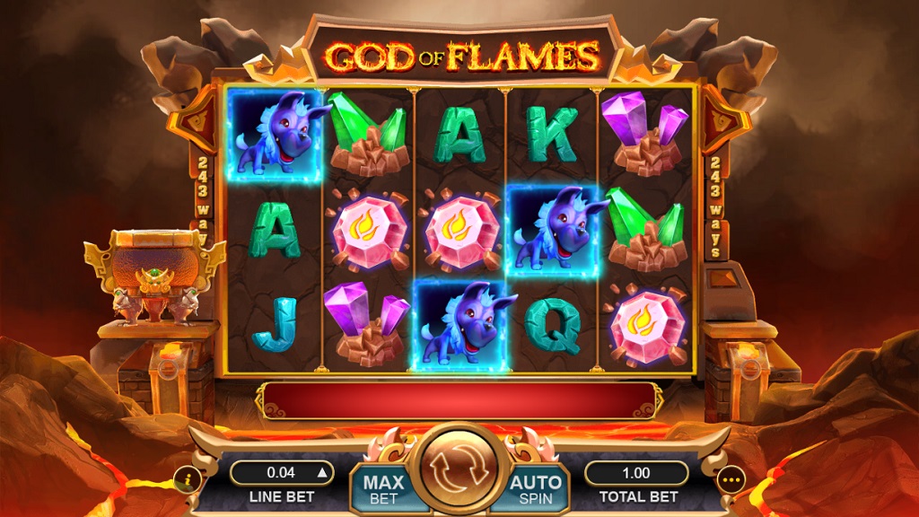 Screenshot of God of Flames slot from GamePlay