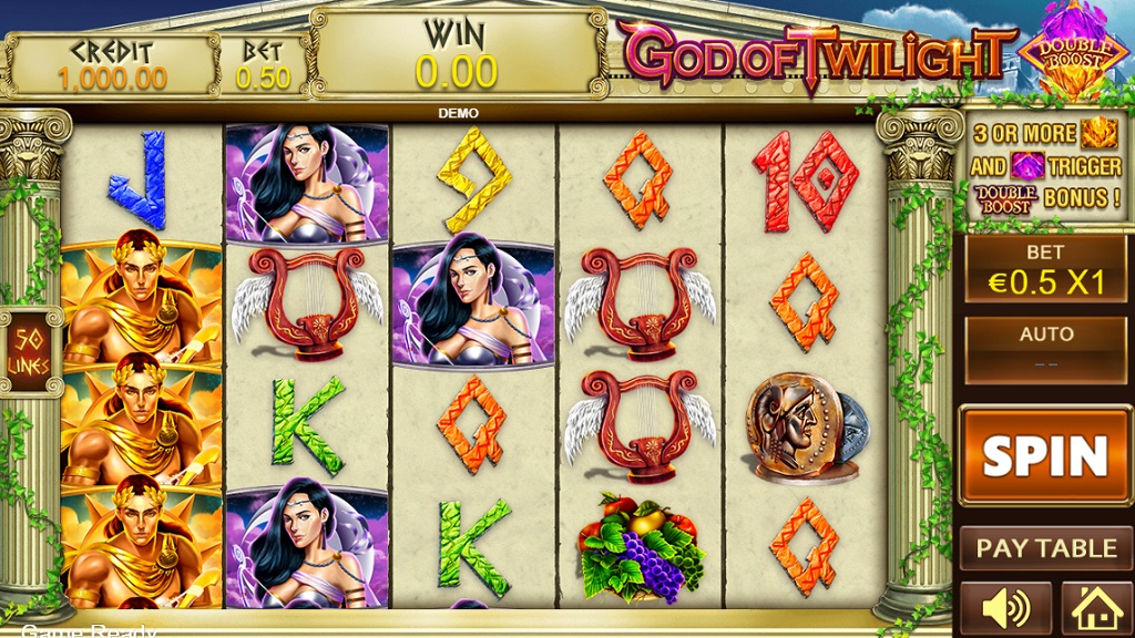 Screenshot of God of Twilight slot from Playstar