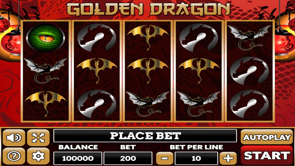 Screenshot of Golden Dragon slot from PlayPearls