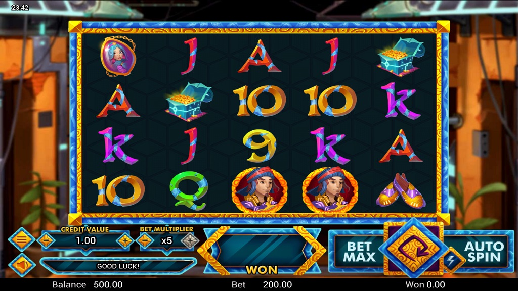 Screenshot of Golden Genie slot from Swintt