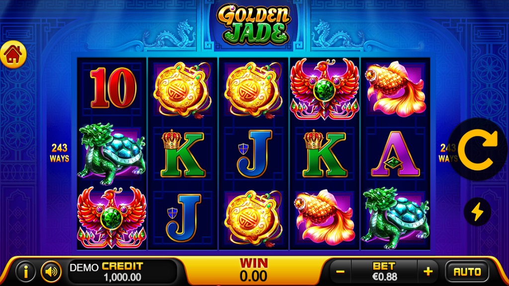 Screenshot of Golden Jade slot from Playstar