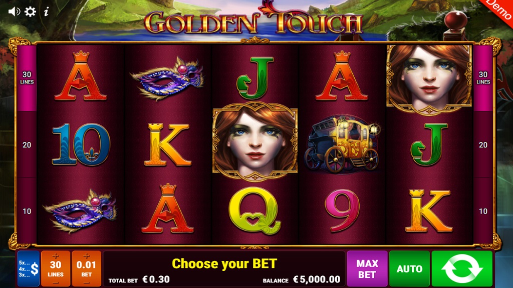 Screenshot of Golden Touch slot from Gamomat