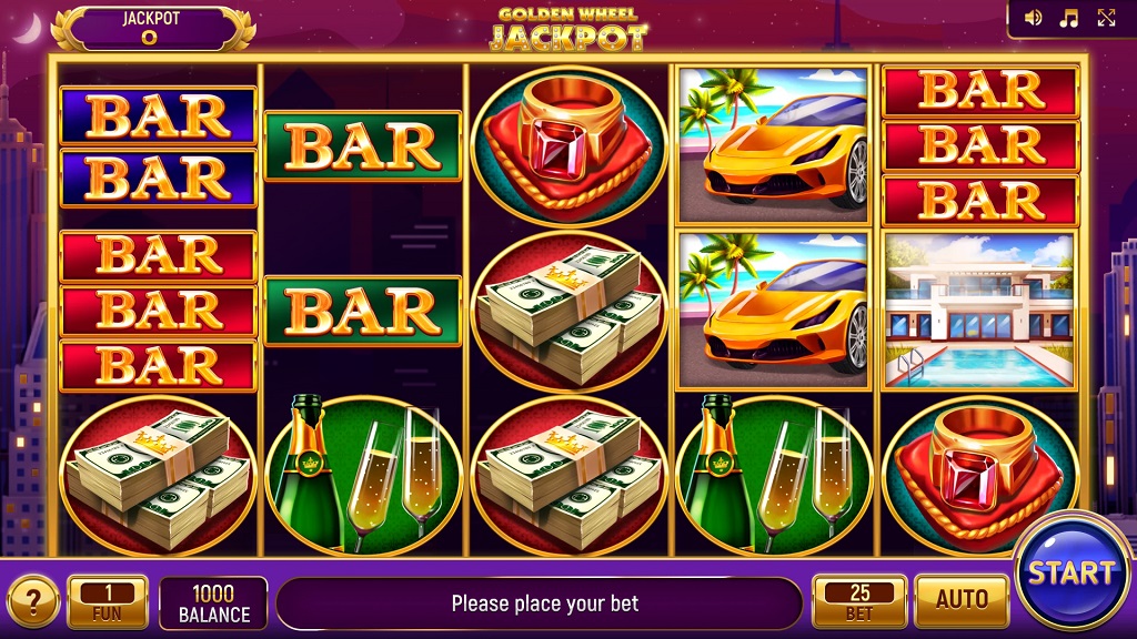Screenshot of Golden Wheel Jackpot slot from InBet