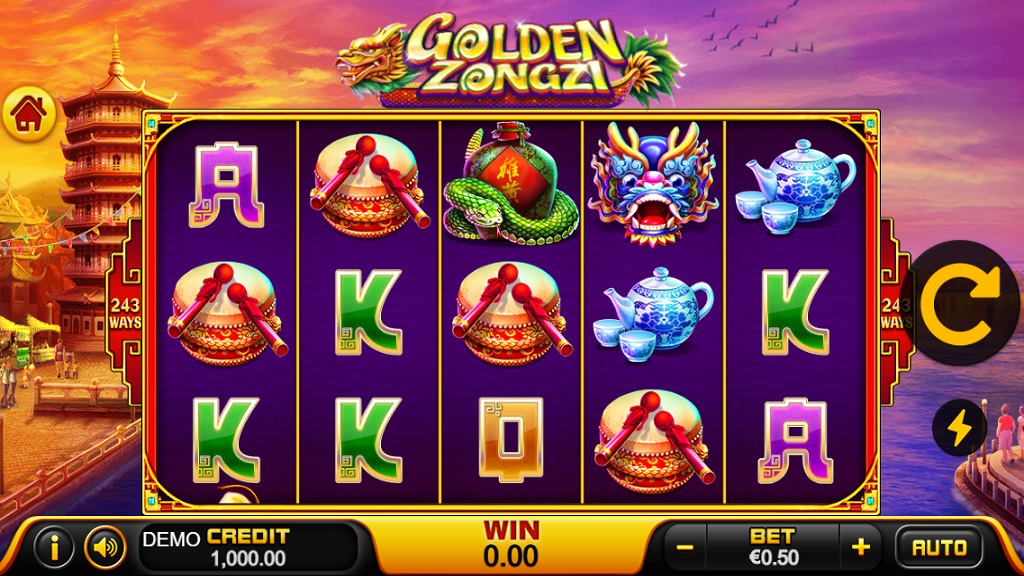 Screenshot of Golden Zongzi slot from Playstar