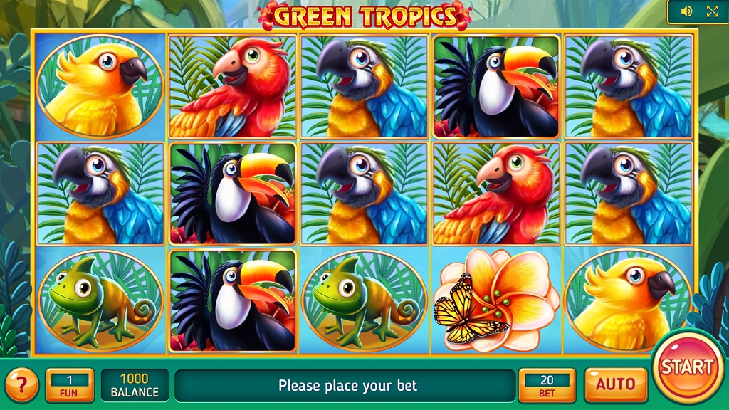 Screenshot of Green Tropics slot from InBet