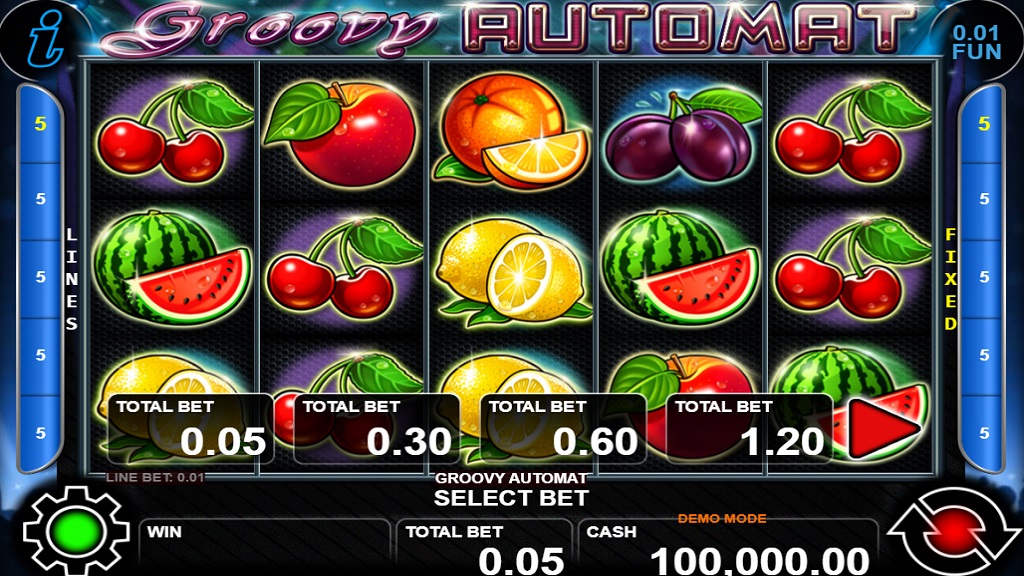 Screenshot of Groovy Automat slot from CT Interactive