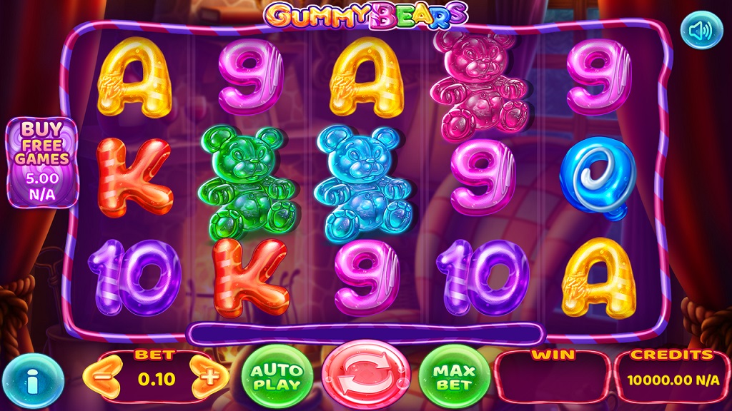 Screenshot of Gummy Bears slot from Felix Gaming