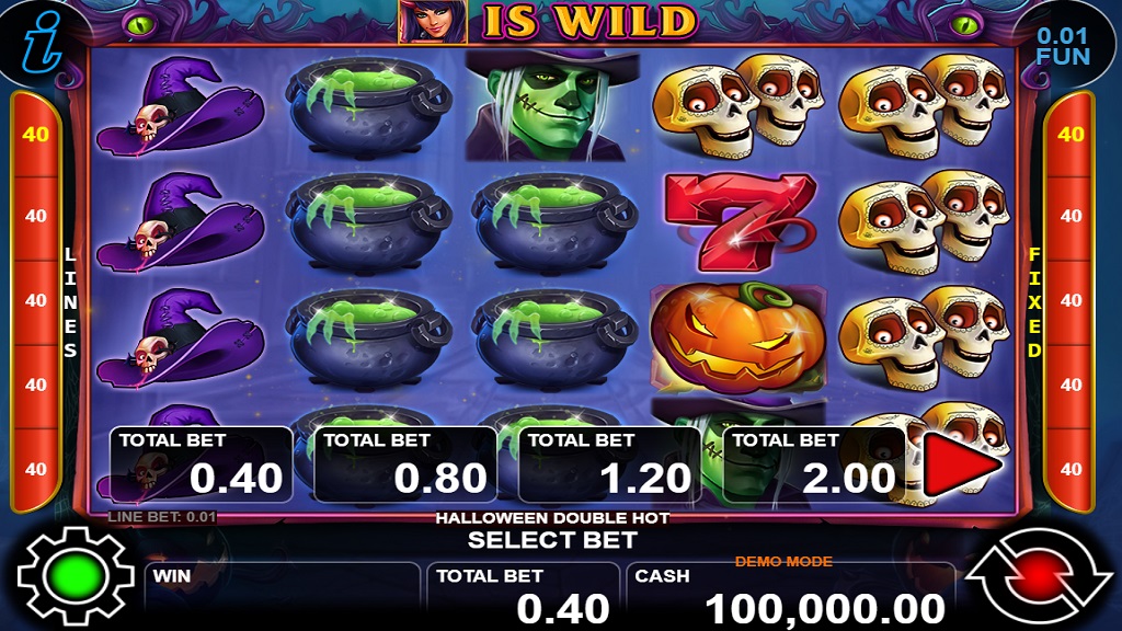 Screenshot of Halloween Double Hot slot from CT Interactive