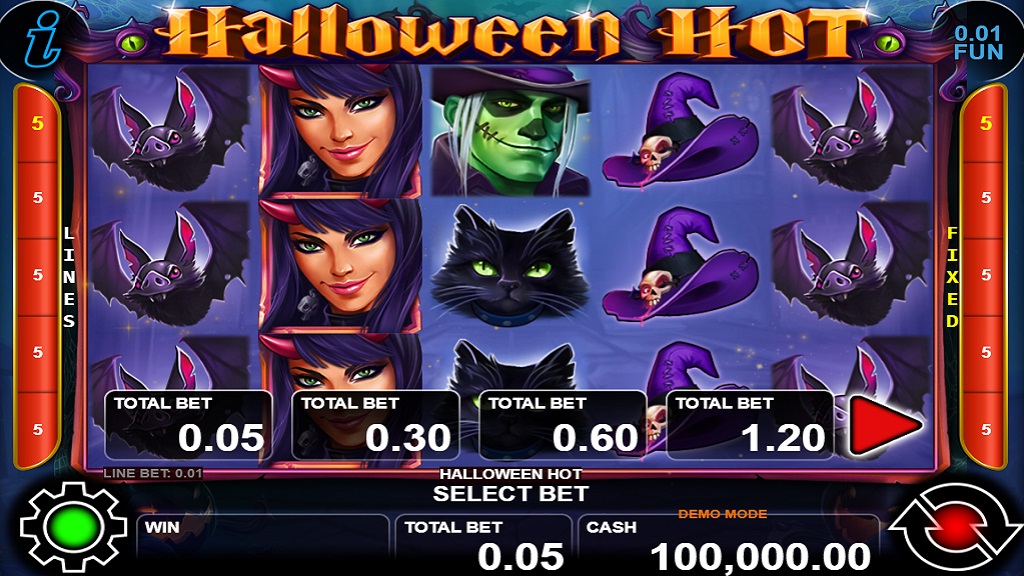 Screenshot of Halloween Hot slot from CT Interactive
