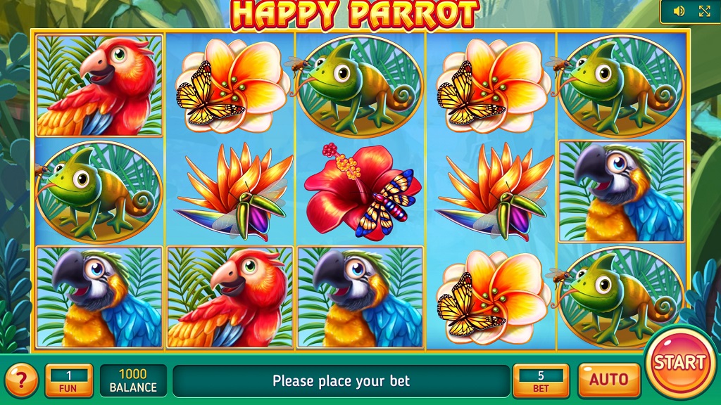 Screenshot of Happy Parrot slot from InBet