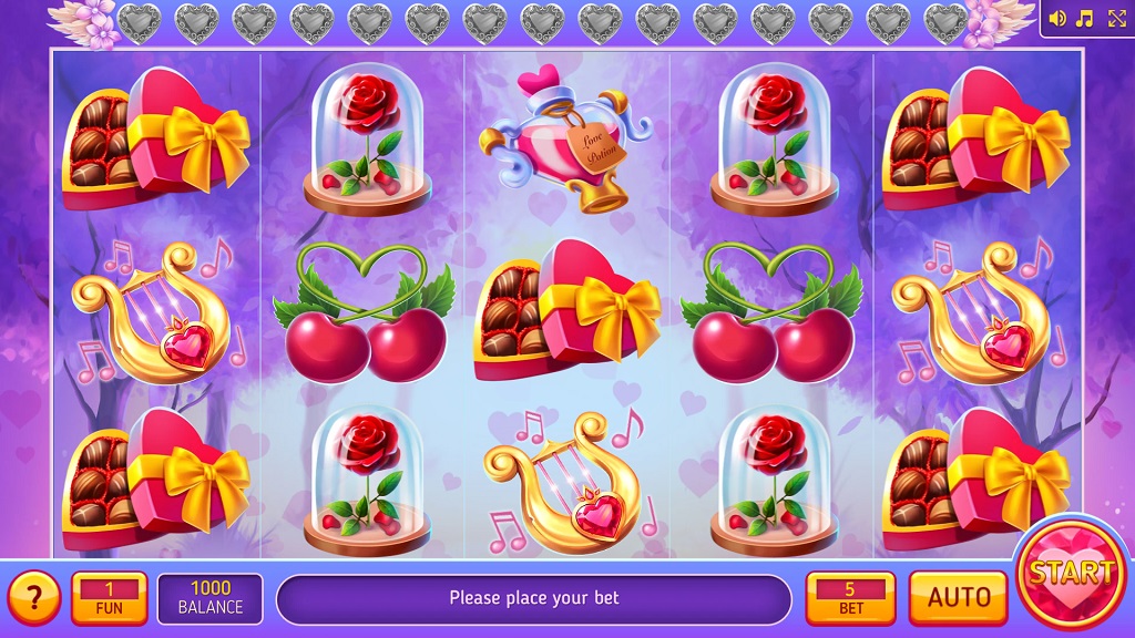 Screenshot of Hearts Collection slot from InBet