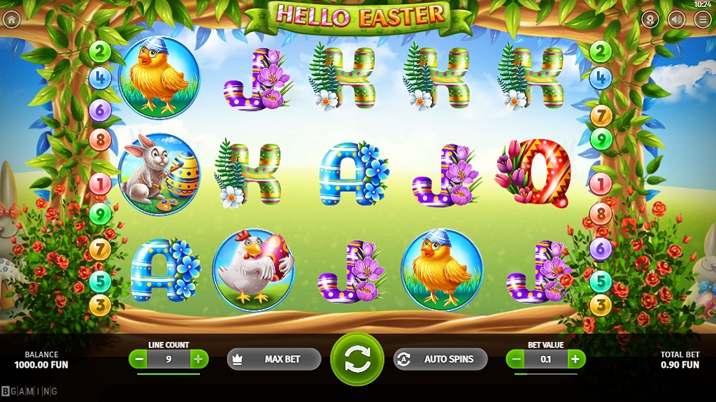 Screenshot of Hello Easter slot from BGaming
