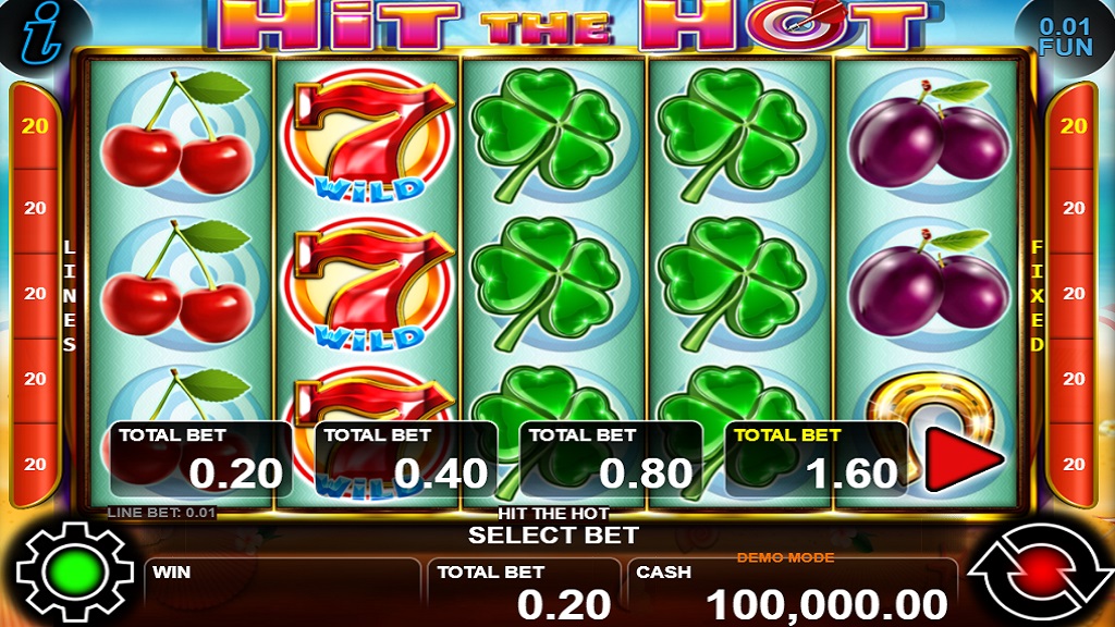 Screenshot of Hit the Hot slot from CT Interactive