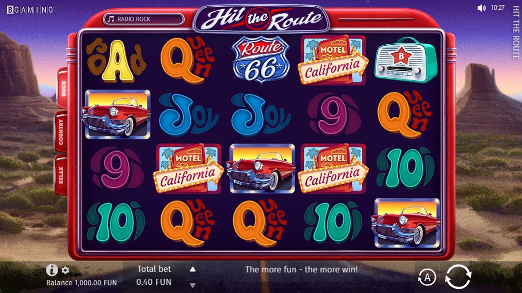 Screenshot of Hit The Route slot from BGaming