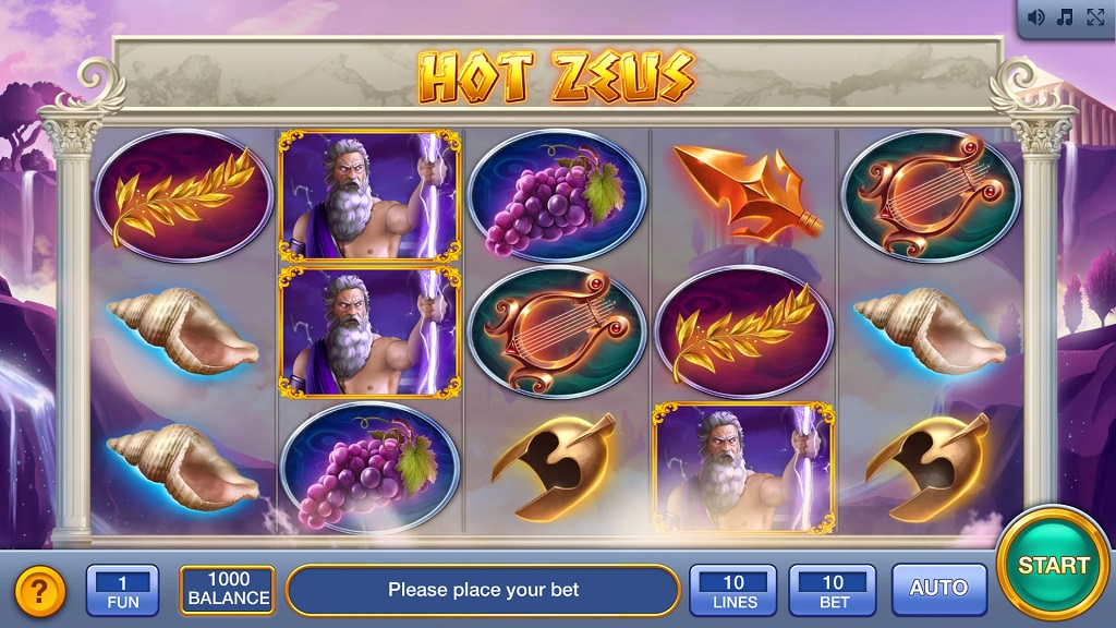 Screenshot of Hot Zeus slot from InBet