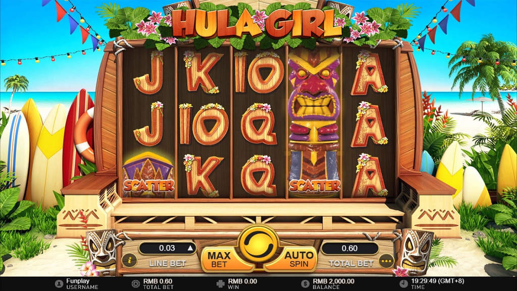 Screenshot of Hula Girl slot from GamePlay