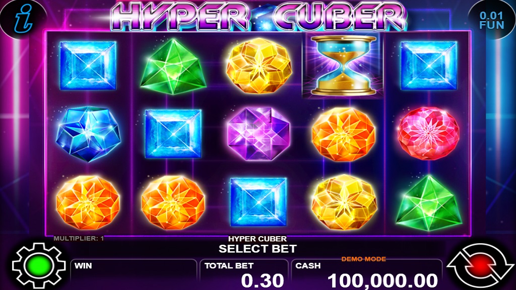 Screenshot of Hyper Cuber slot from CT Interactive