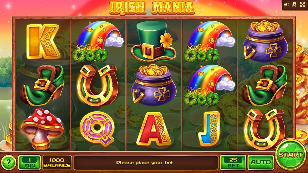 Screenshot of Irish Mania slot from InBet