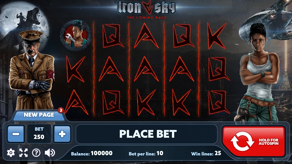 Screenshot of Iron Sky slot from PlayPearls