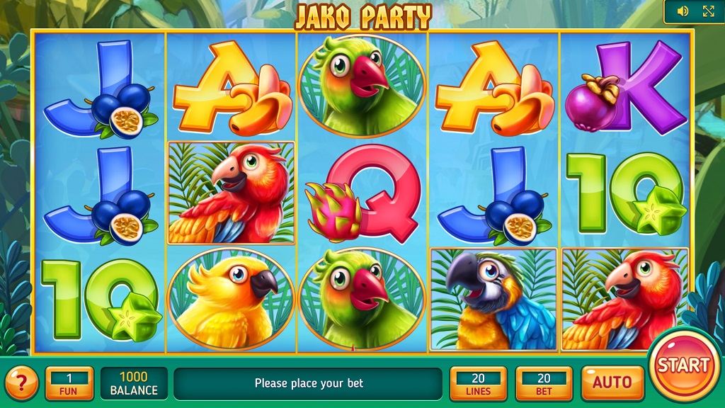 Screenshot of Jako Party slot from InBet