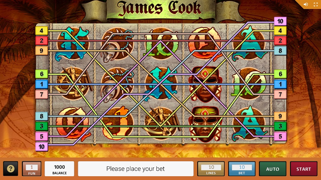 Screenshot of James Cook slot from InBet