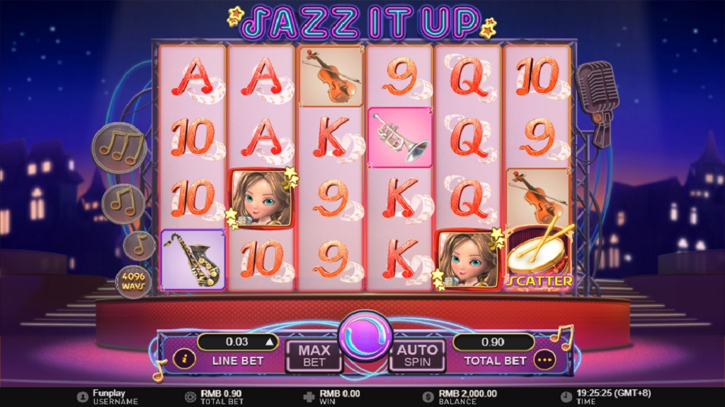 Screenshot of Jazz it Up slot from GamePlay