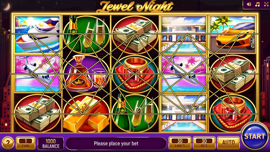 Screenshot of Jewel Night slot from InBet