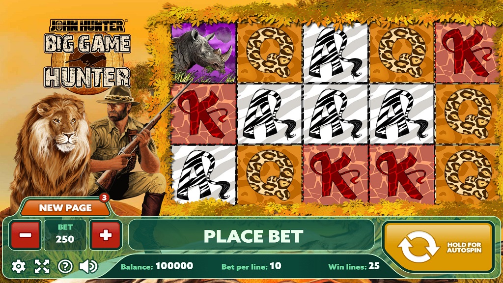 Screenshot of John Hunter: Big Game Hunter slot from PlayPearls