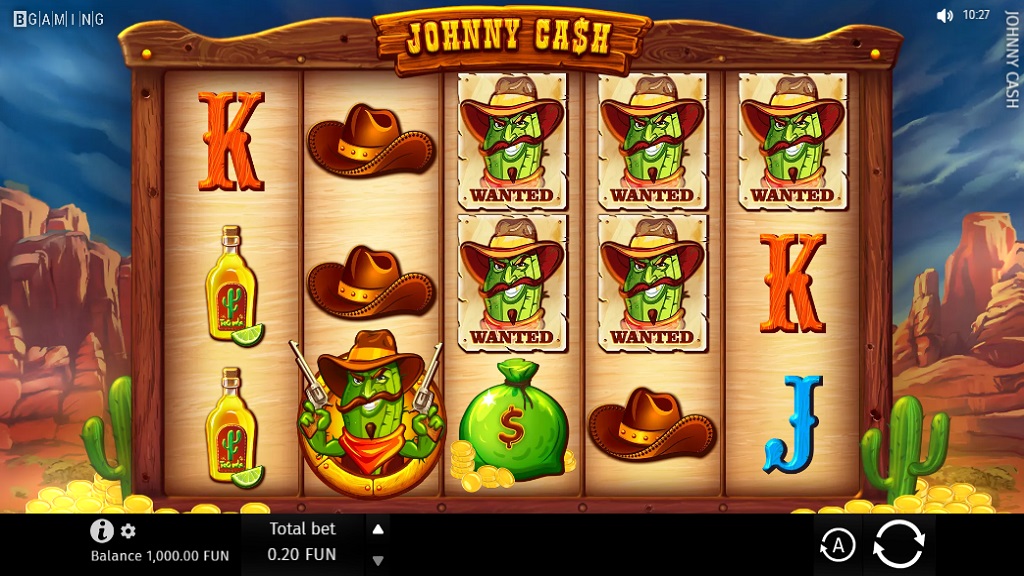 Screenshot of Johnny Cash slot from BGaming