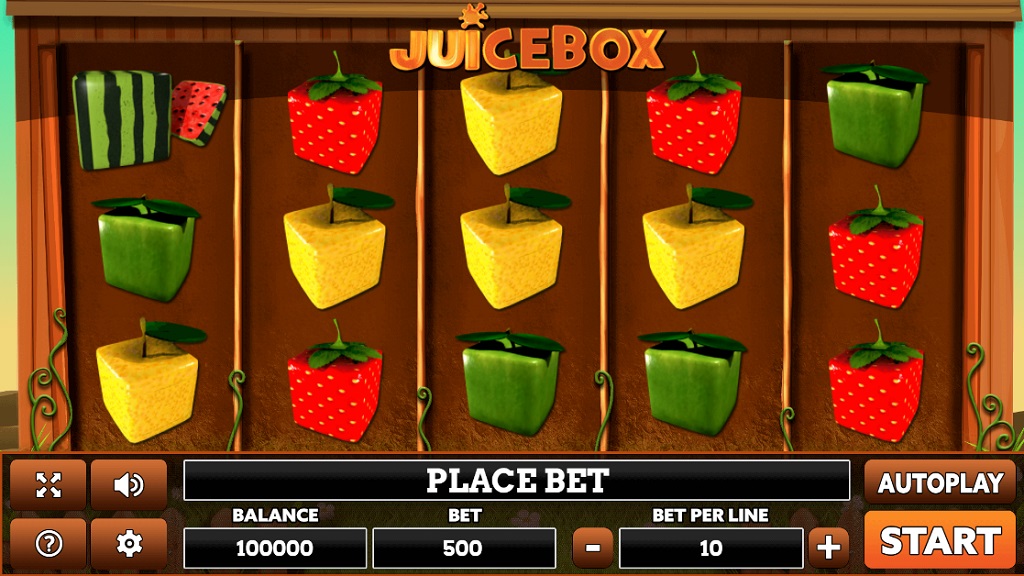 Screenshot of Juice Box slot from PlayPearls