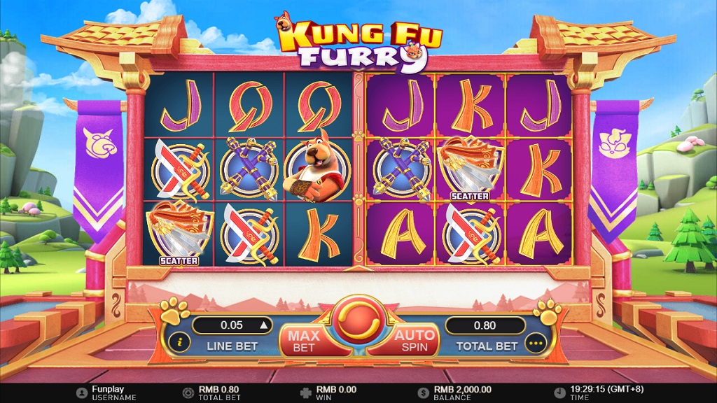 Screenshot of Kung Fu Furry slot from GamePlay